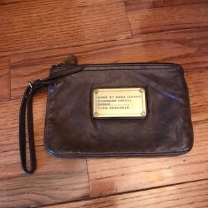 Brown Leather Wristlet Authentic Marc Jacobs 8.5x6